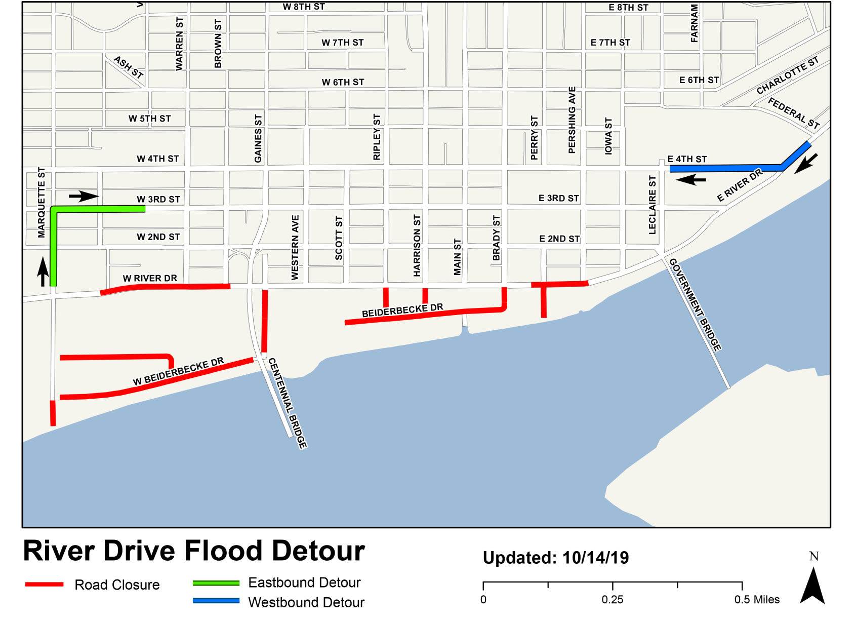 Flood detour